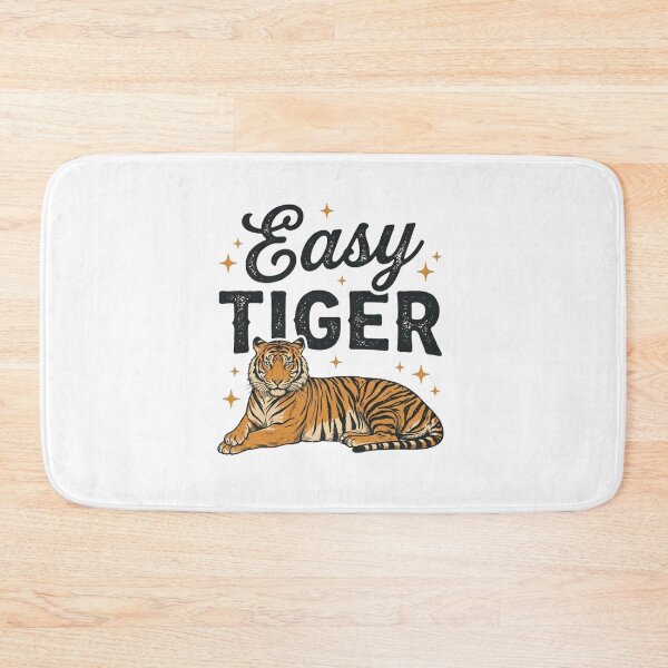 Artikelvorschau, Easy Tiger Vintage Cute Resting Tiger Quote entworfen und verkauft von raedattia.