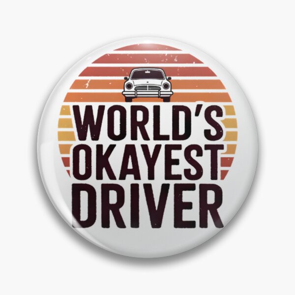 Item preview, World's Okayest Driver Retro Sunset designed and sold by Linework Studio.