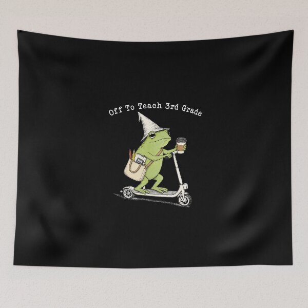 Item preview, Off to Teach 3rd Grade Funny Teacher Frog 2 designed and sold by Doodletext.