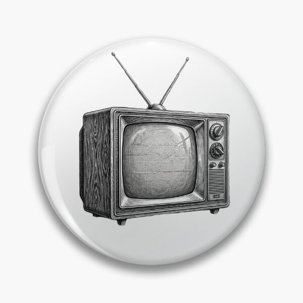 Item preview, Old Fashioned TV - Realistic black and white designed and sold by Minimalisticaly.