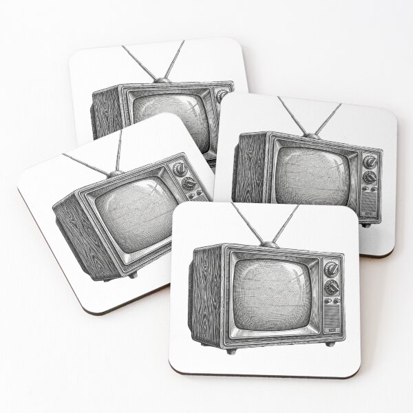 Item preview, Old Fashioned TV - Realistic black and white designed and sold by Minimalisticaly.