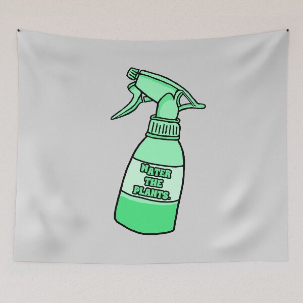 Item preview, Water The Plants. Spray Bottle Illustration & Text designed and sold by CamilasPrints.