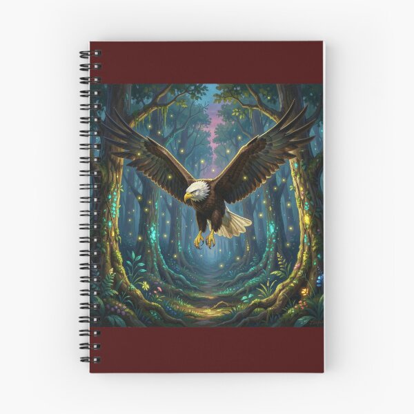 Item preview, Mystical Glowing Trees and Powerful Soaring Eagle Fine Art Backdrop designed and sold by TaBogroupsRed.