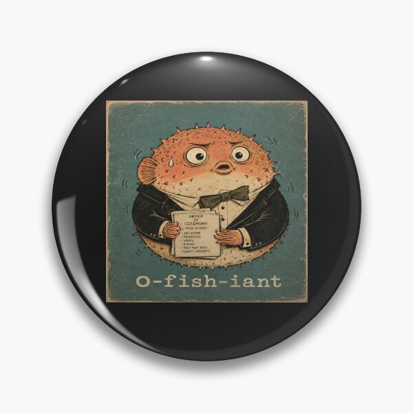 Item preview, O-fish-iant Nervous Pufferfish Wedding Officiant Shirt designed and sold by POD DYNASTY | Original Print On Demand T-Shirt Graphics.