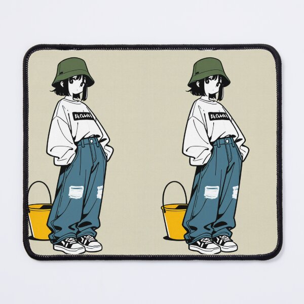 Item preview, Fashion - Man in Black Top Bucket Hat Baggy Jeans Streetwear Anime Variant 3 designed and sold by AnimeShin.