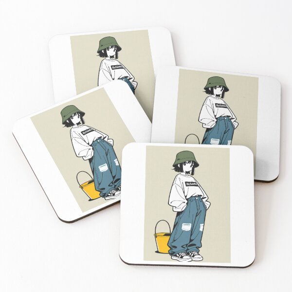 Item preview, Fashion - Man in Black Top Bucket Hat Baggy Jeans Streetwear Anime Variant 3 designed and sold by AnimeShin.
