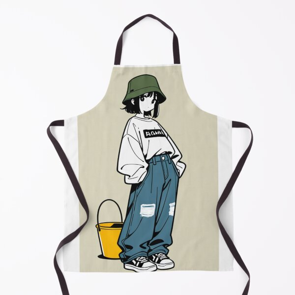 Item preview, Fashion - Man in Black Top Bucket Hat Baggy Jeans Streetwear Anime Variant 3 designed and sold by AnimeShin.