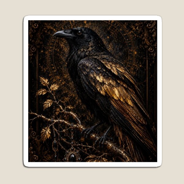 Item preview, Black Gold Raven Gothic designed and sold by VelarisMoon.