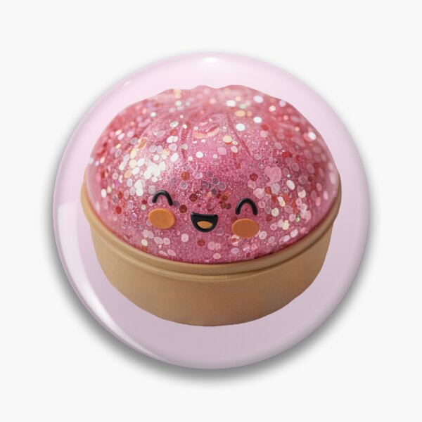 Item preview, Pink Glitter Squishy in Bamboo Steamer – Kawaii Toy Cutout designed and sold by EmeraldeaArt.