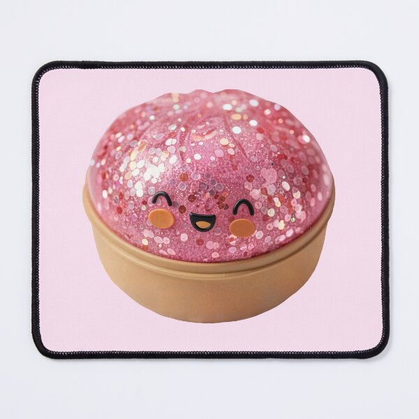 Item preview, Pink Glitter Squishy in Bamboo Steamer – Kawaii Toy Cutout designed and sold by EmeraldeaArt.