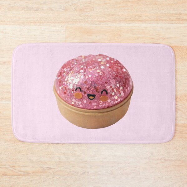 Item preview, Pink Glitter Squishy in Bamboo Steamer – Kawaii Toy Cutout designed and sold by EmeraldeaArt.