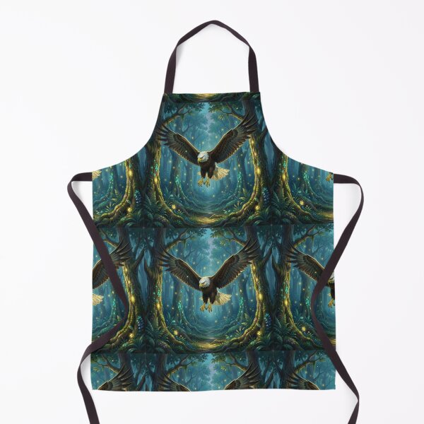 Item preview, Romanticismo vintage: Estudio de la naturaleza: Águila planeando en un bosque mágico y luminoso. designed and sold by TaBogroupsRed.