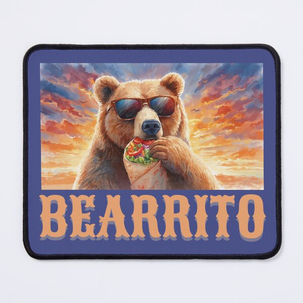 Item preview, Funny Bear Eating Burrito Design designed and sold by Shedronpanda.