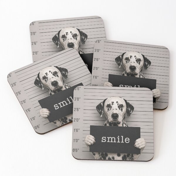 Item preview, Dalmatian Mugshot – “Smile” Funny Dog Design designed and sold by LittleGinnyArt.