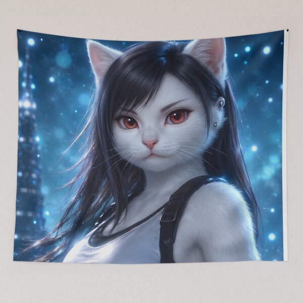 Item preview, Fighting Kitten - Video Game Cosplay Art designed and sold by TheCoolCatsMx.
