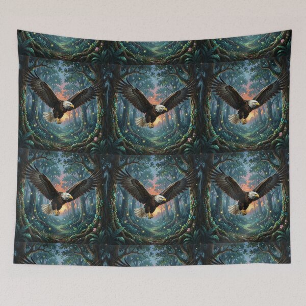 Item preview, Radiant Golden Hour Eagle Wings with Delicate Fireflies Twilight Scene PNG designed and sold by TaBogroupsRed.