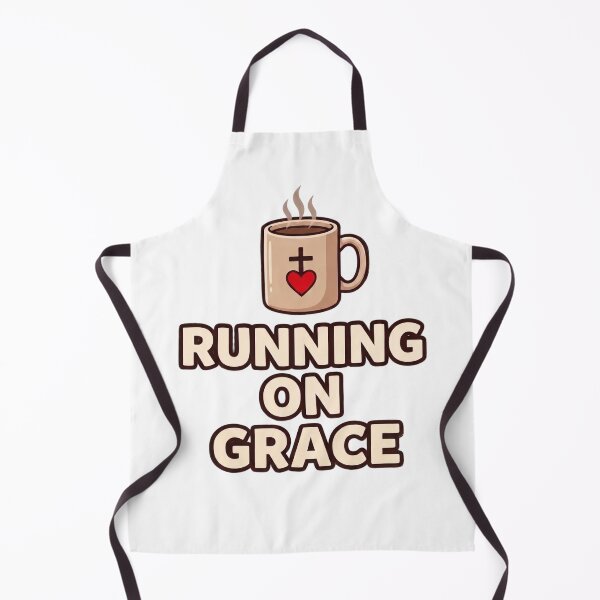 Item preview, Running on Grace – Cozy Christian Coffee Aesthetic Design designed and sold by Softbear Atelier.