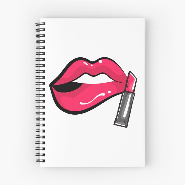 Item preview, Glossy Red Lips with Lipstick Pop Art Beauty Illustration designed and sold by sunnivamla.