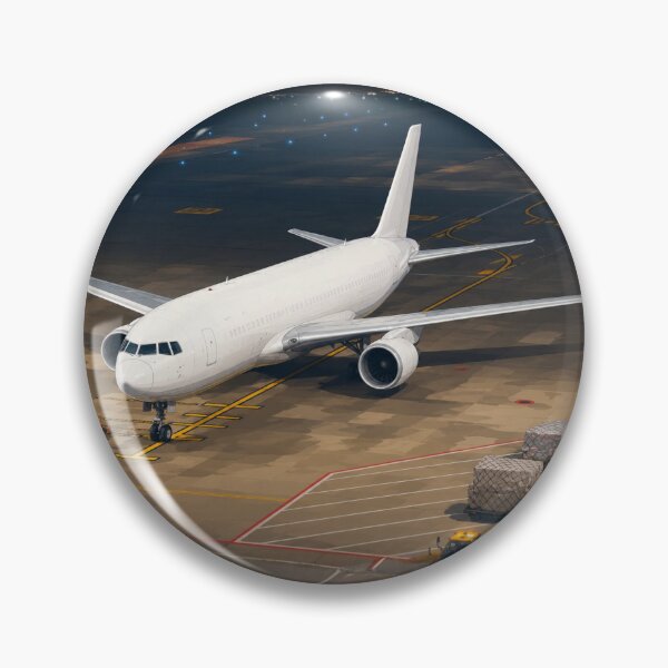 Item preview, Wide Body Cargo Airliner at Airport Apron During Sunset Illustration designed and sold by EMairplanes.