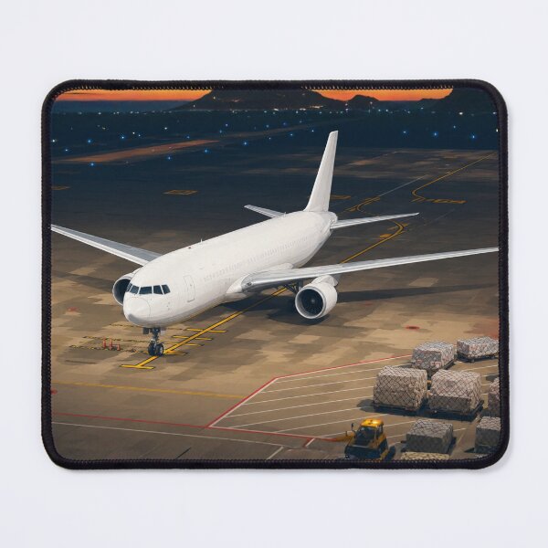 Item preview, Wide Body Cargo Airliner at Airport Apron During Sunset Illustration designed and sold by EMaviation_.