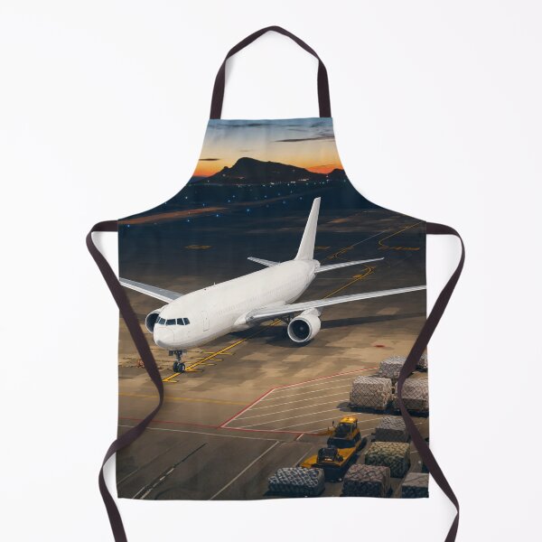 Item preview, Wide Body Cargo Airliner at Airport Apron During Sunset Illustration designed and sold by EMaviation_.