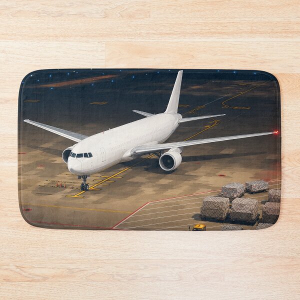 Item preview, Wide Body Cargo Airliner at Airport Apron During Sunset Illustration designed and sold by EMaviation_.