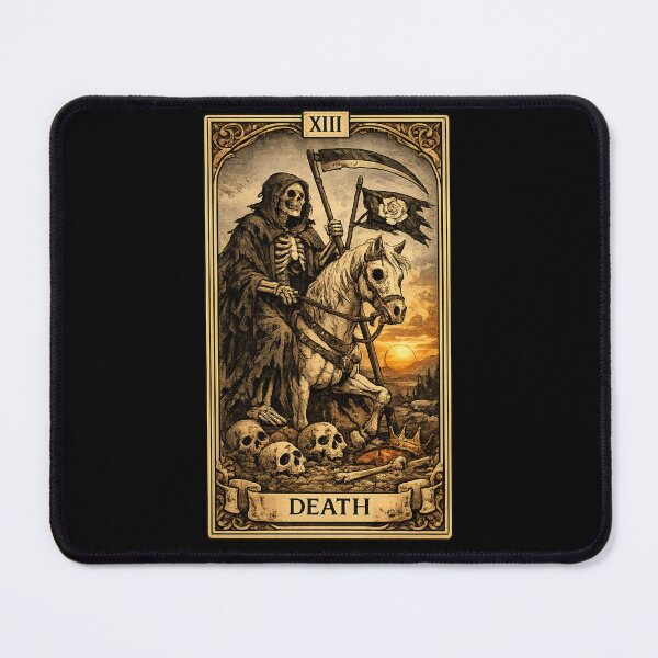 Item preview, Death Tarot Card XIII | Skeleton Rider | Gothic Tarot Art | Dark Fantasy designed and sold by zenithviv.