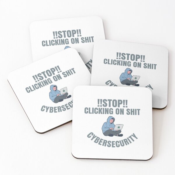 Item preview, !!STOP!! CLICKING ON SHIT Cybersecurity T-Shirt, Cyber Security Professional Gift, Ethical Hacker Graphic Tee designed and sold by ArtBySaih.