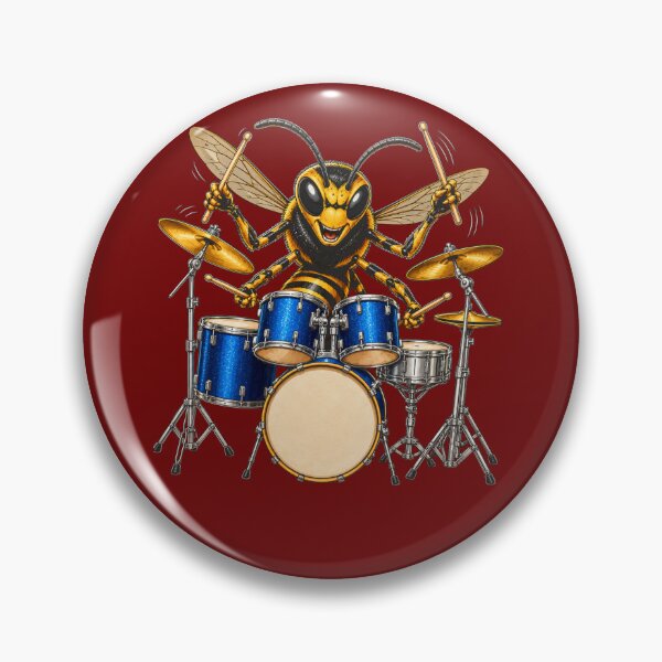 Item preview, Wasp Drummer Funny Hornet Playing Drums Rock Music Lover designed and sold by Evelashop.