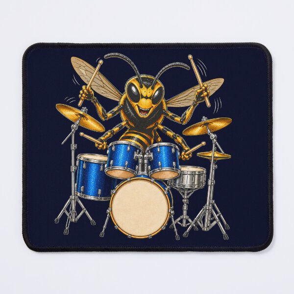 Item preview, Wasp Drummer Funny Hornet Playing Drums Rock Music Lover designed and sold by Evelashop.