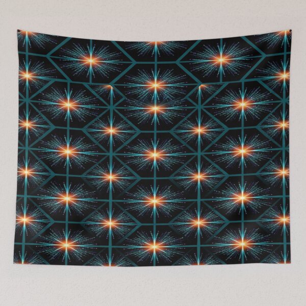 Item preview, Cosmic Starburst Geometric Hexagon Pattern Design designed and sold by WitchyBotanicaArt.