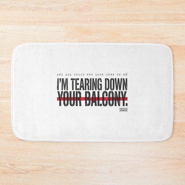 Item preview, I'm Tearing Down Your Balcony - Eminem Stencil Red Bar designed and sold by Enea Kelo.