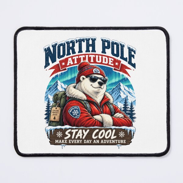 Item preview, North Pole Attitude Stay Cool Polar Bear designed and sold by Mosslume Studio.