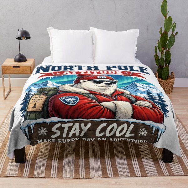 Item preview, North Pole Attitude Stay Cool Polar Bear designed and sold by Mosslume Studio.