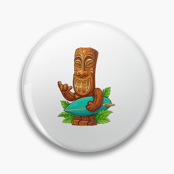 Item preview, Hawaiian Tiki God Surfing Tropical Summer Vacation designed and sold by Macias123.