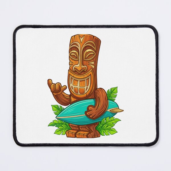 Item preview, Hawaiian Tiki God Surfing Tropical Summer Vacation designed and sold by Macias123.