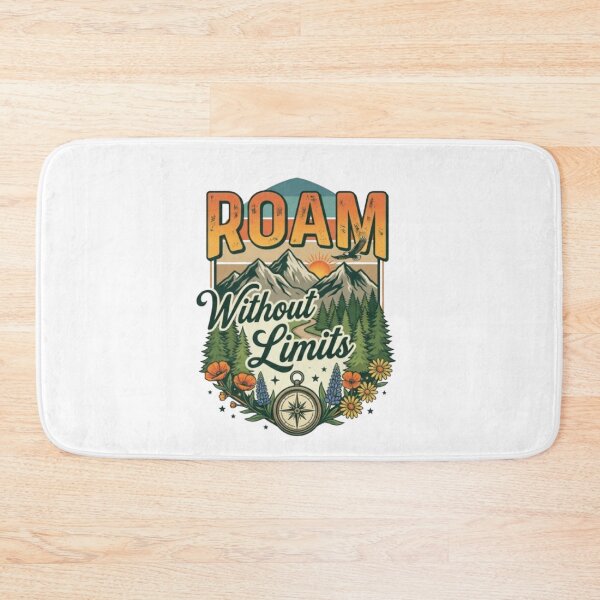 Item preview, Roam Without Limits Adventure T-Shirt | Vintage Mountain Typography | Outdoor Explorer Graphic Tee designed and sold by Faisal  Shah.