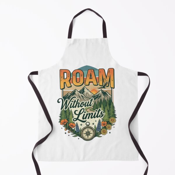 Item preview, Roam Without Limits Adventure T-Shirt | Vintage Mountain Typography | Outdoor Explorer Graphic Tee designed and sold by Faisal Shah.
