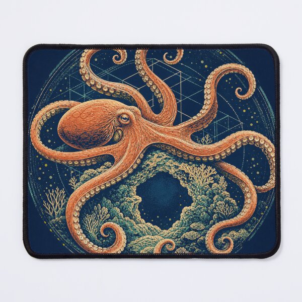 Item preview, Octopus Ocean Dignity Linocut designed and sold by VerdantStudio.