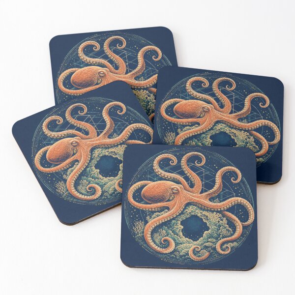Item preview, Octopus Ocean Dignity Linocut designed and sold by VerdantStudio.