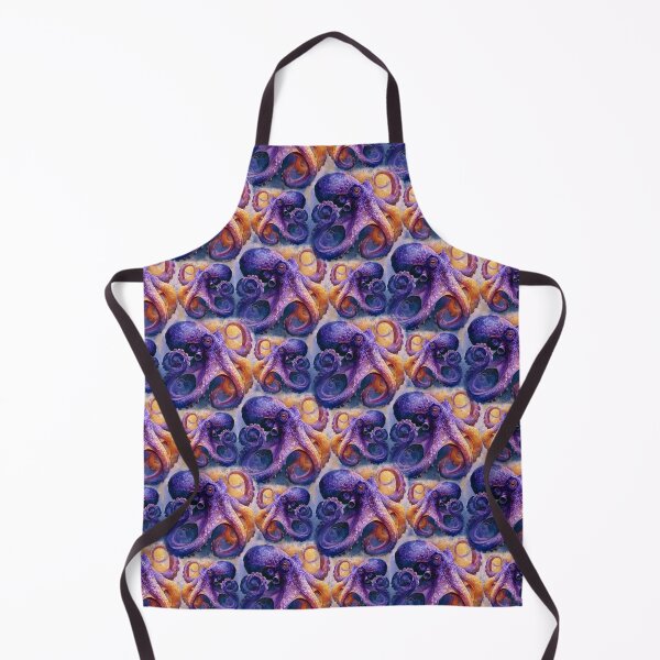 Item preview, Vibrant Purple Octopus Watercolor Seamless Ocean Pattern Artwork designed and sold by EL-Lebedenko.