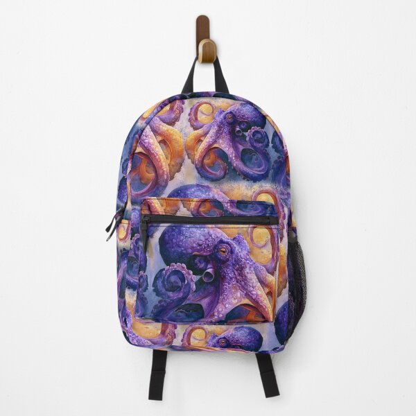 Item preview, Vibrant Purple Octopus Watercolor Seamless Ocean Pattern Artwork designed and sold by EL-Lebedenko.