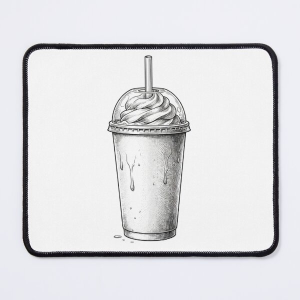 Item preview, Milkshake - Realistic Black and white designed and sold by Minimalisticaly.