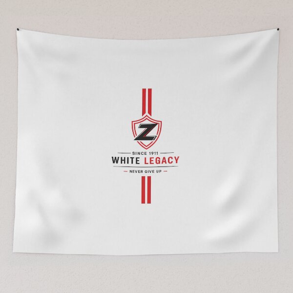 Item preview, White Legacy Shield | Minimal Sports Typography Design | Red & White Athletic Graphic designed and sold by SupernovaNote.