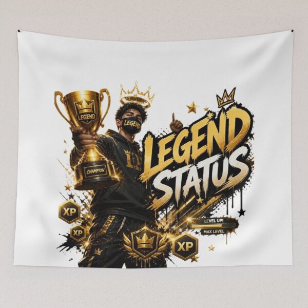 Item preview, LEGEND STATUS Gaming Sticker | Neon Esports Champion Streetwear Design designed and sold by Stylestickers55.