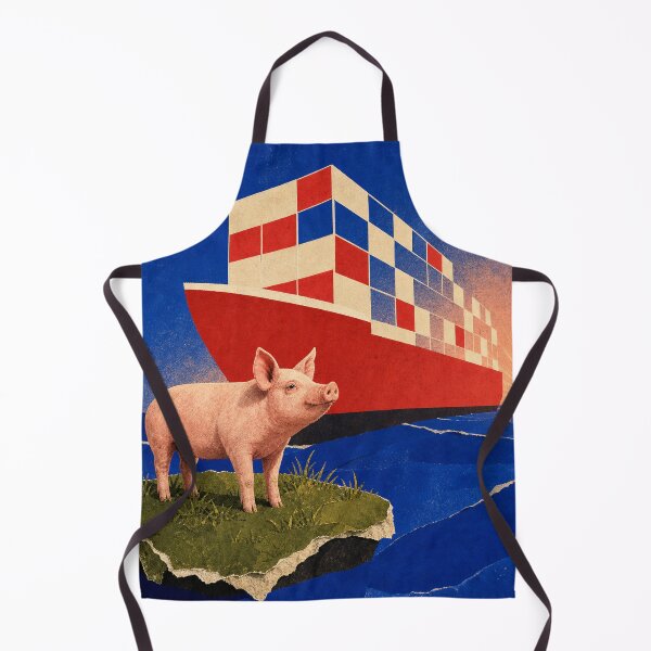 Item preview, Pig Not Cargo Paper Collage designed and sold by VerdantStudio.