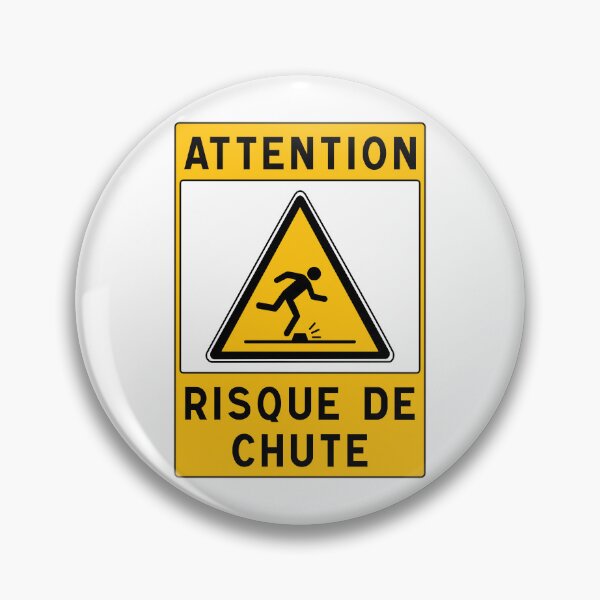 Item preview, Warning Sign - Risk of Slips, Trips and Falls - Safety and Prevention designed and sold by Panneaux et signalisations - NPOITEVIN.