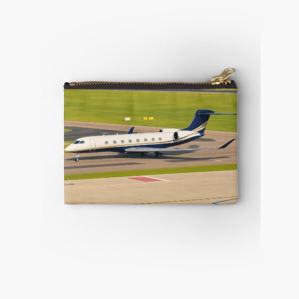 Item preview, Modern Business Jet Taxiing on Airport Runway Illustration designed and sold by EMairplanes.