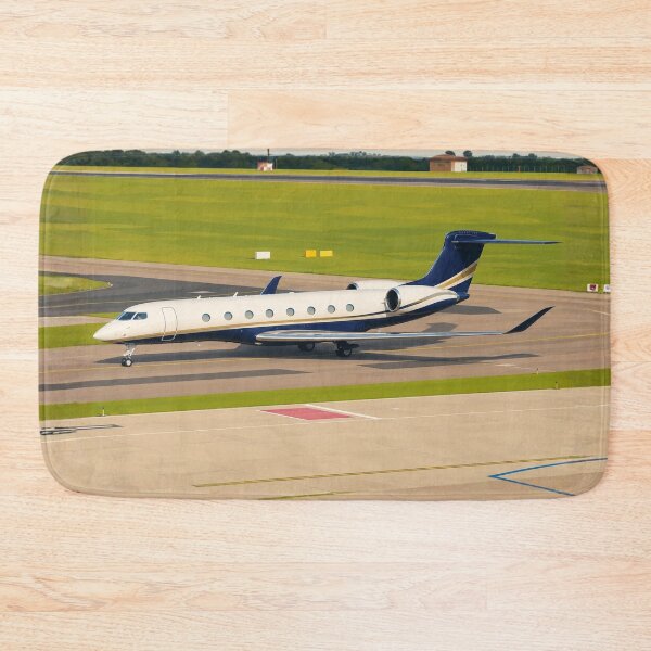 Item preview, Modern Business Jet Taxiing on Airport Runway Illustration designed and sold by EMaviation_.