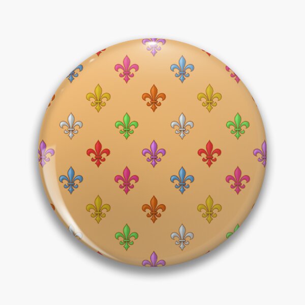 Item preview, Multicolored Tiny Fleur-de-lis Pattern Design - Orange  designed and sold by PatternTitan.